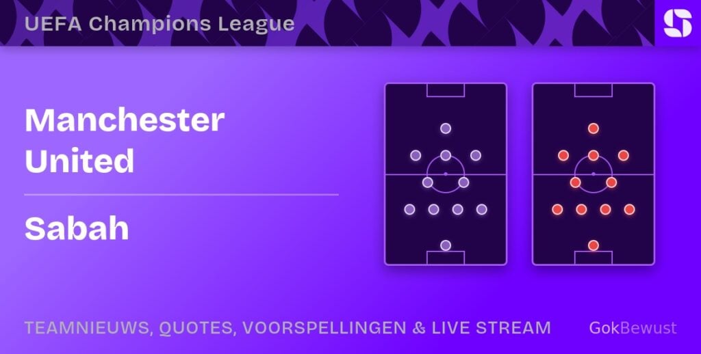 manchester united sabah statistieken opstellingen