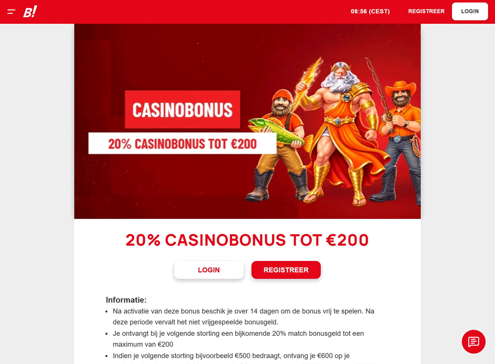 Stortingsbonussen als extra actie