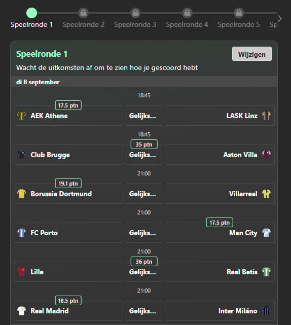 bet365 toernooi challenge spelregels