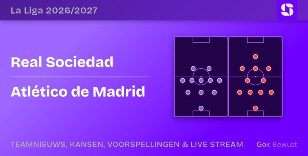 real sociedad atletico madrid statistieken opstellingen