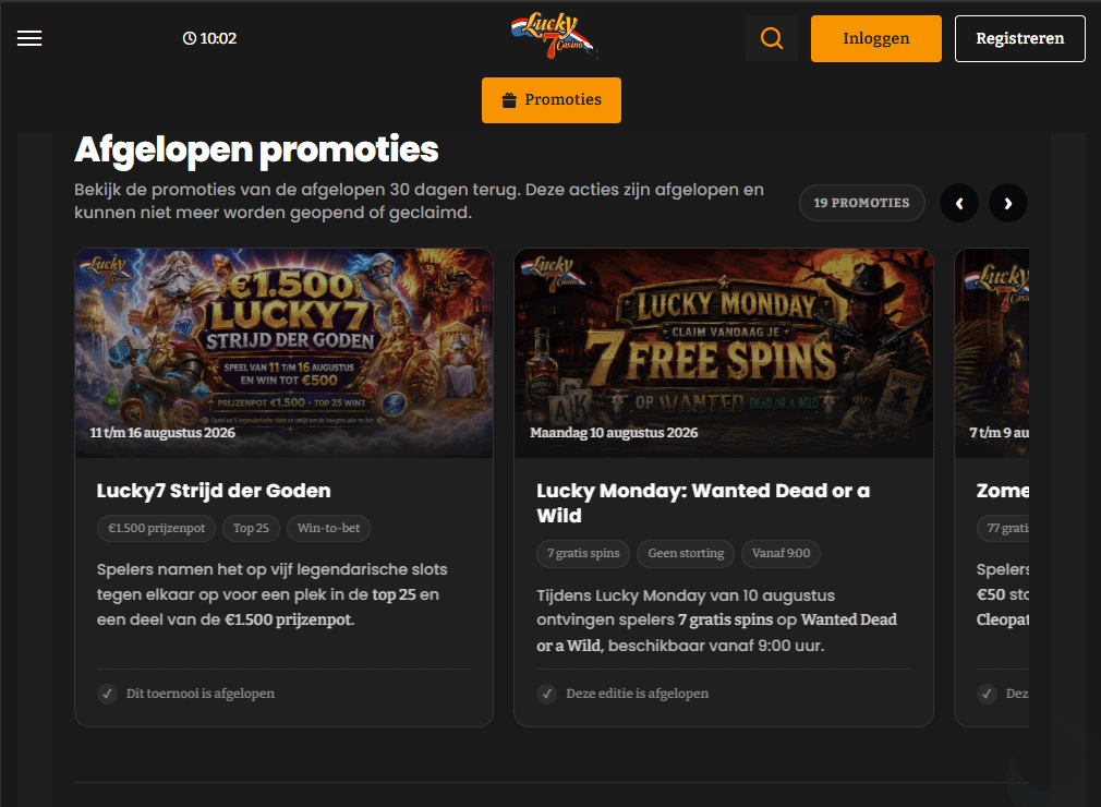 Lucky7Casino heeft wel eigen casinotoernooien
