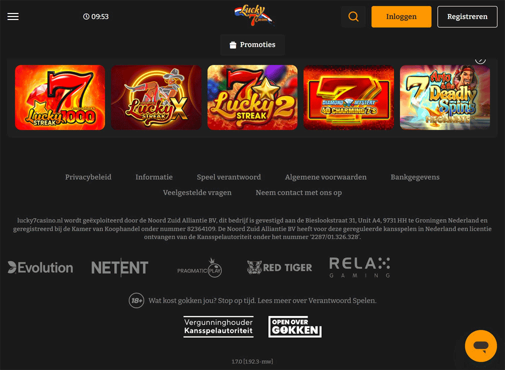 Lcuky7Casino vergunning Kansspelautoriteit