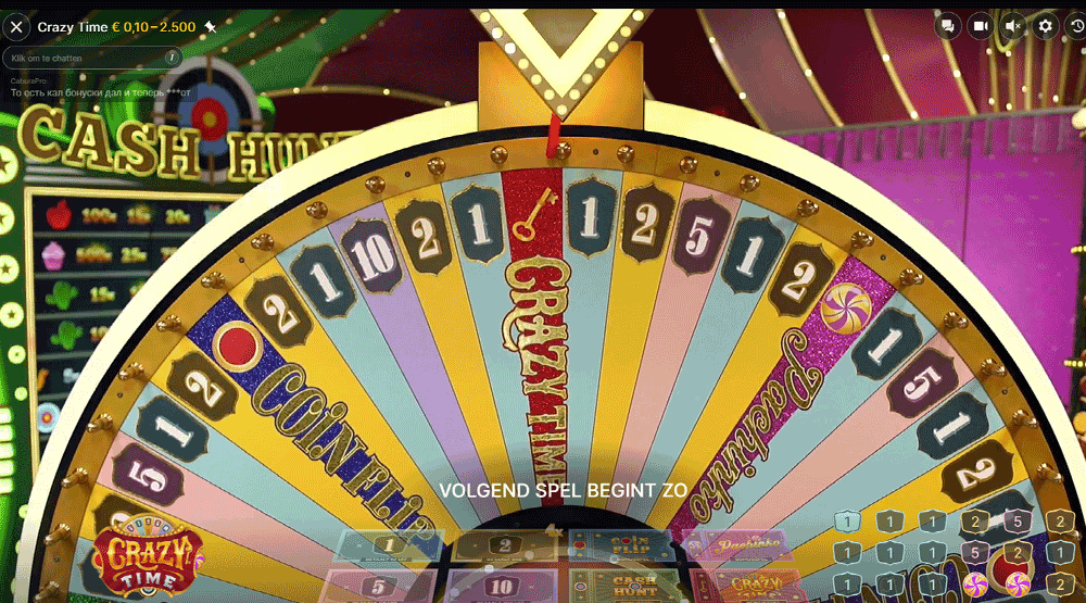 Win tot 20.000 keer je inzet tijdens de Crazy Time bonus