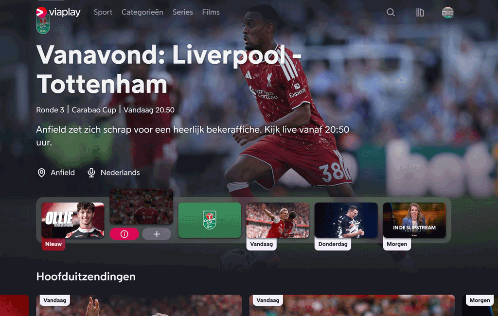 Liverpool - Tottenham kijken via Viaplay