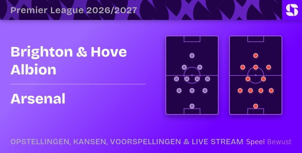 brighton and hove albion arsenal opstellingen statistieken