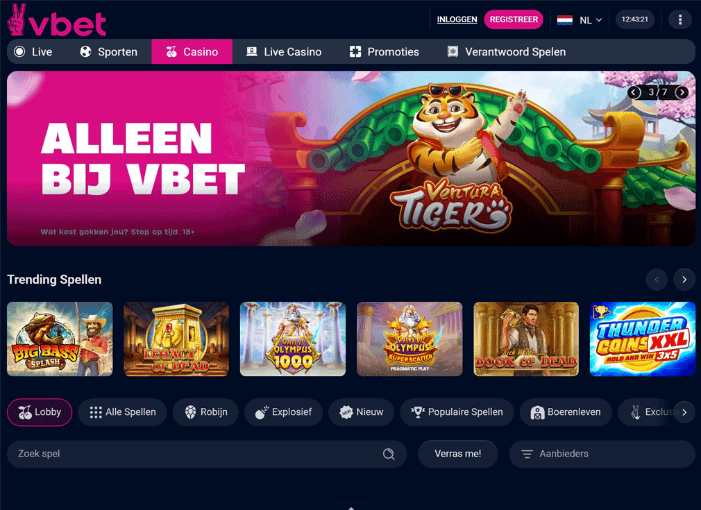 Mijn eerste indruk van VBET Casino