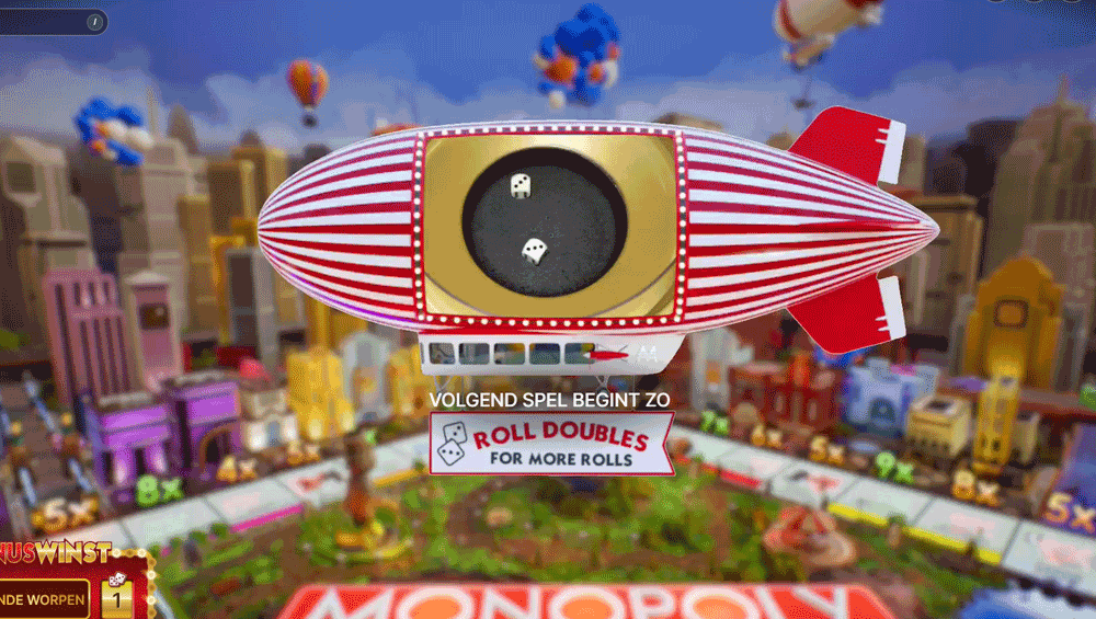 De Monopoly Bonus met vijf tot negen worpen