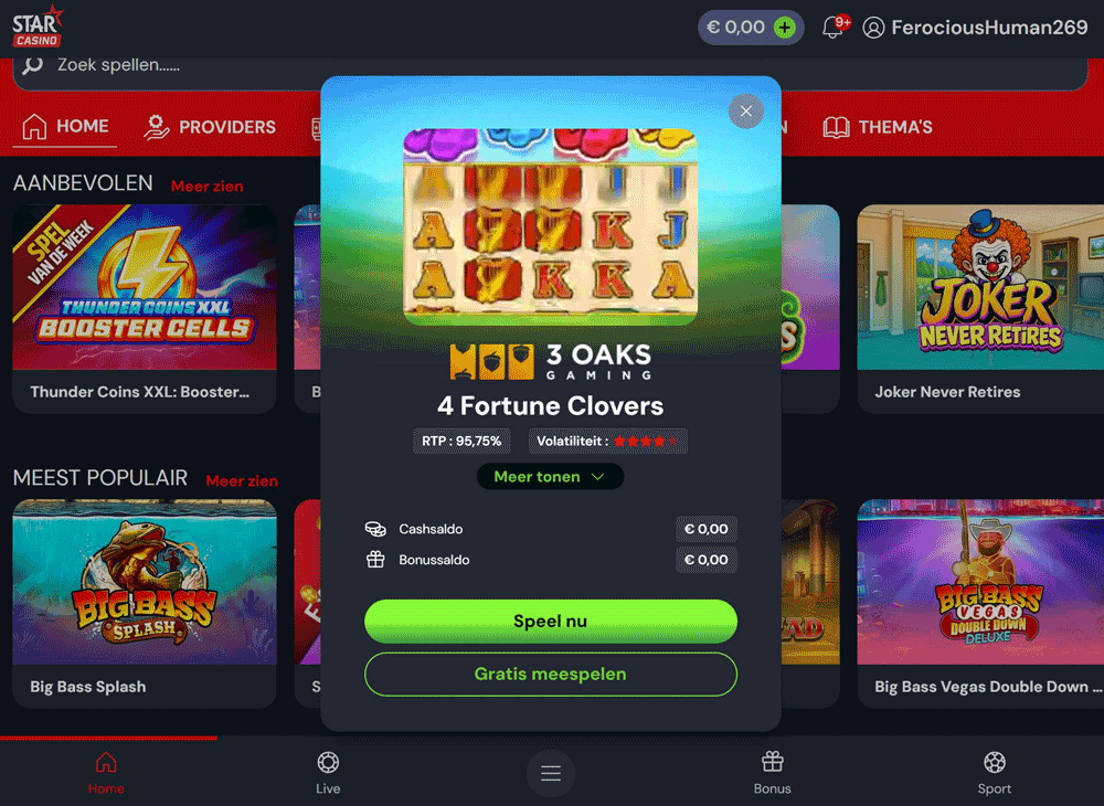 Gratis slots uitproberen via Starcasino