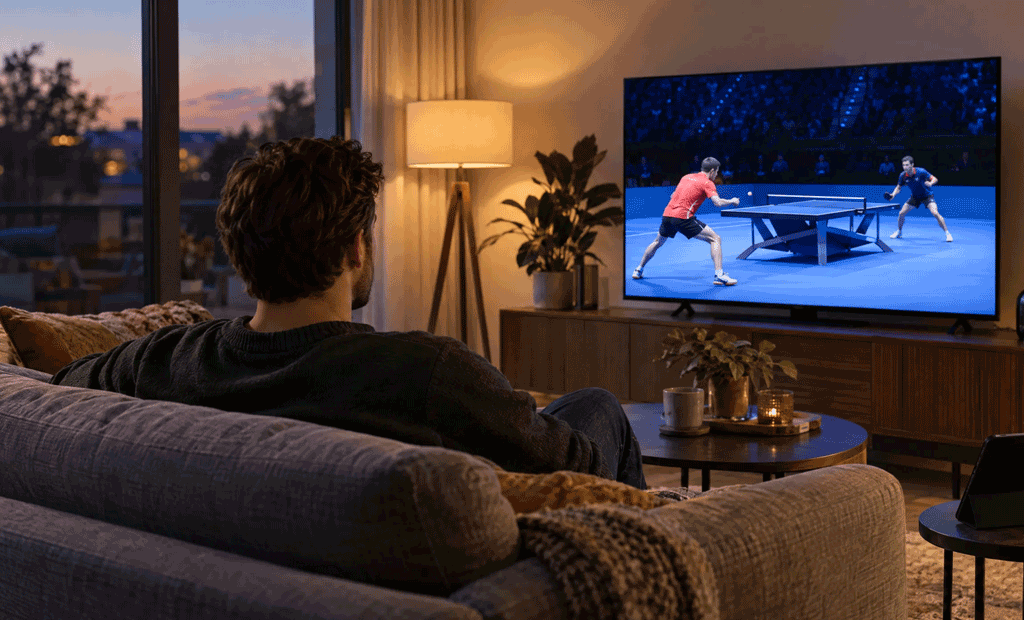 Tafeltennis live stream kijken op je tv