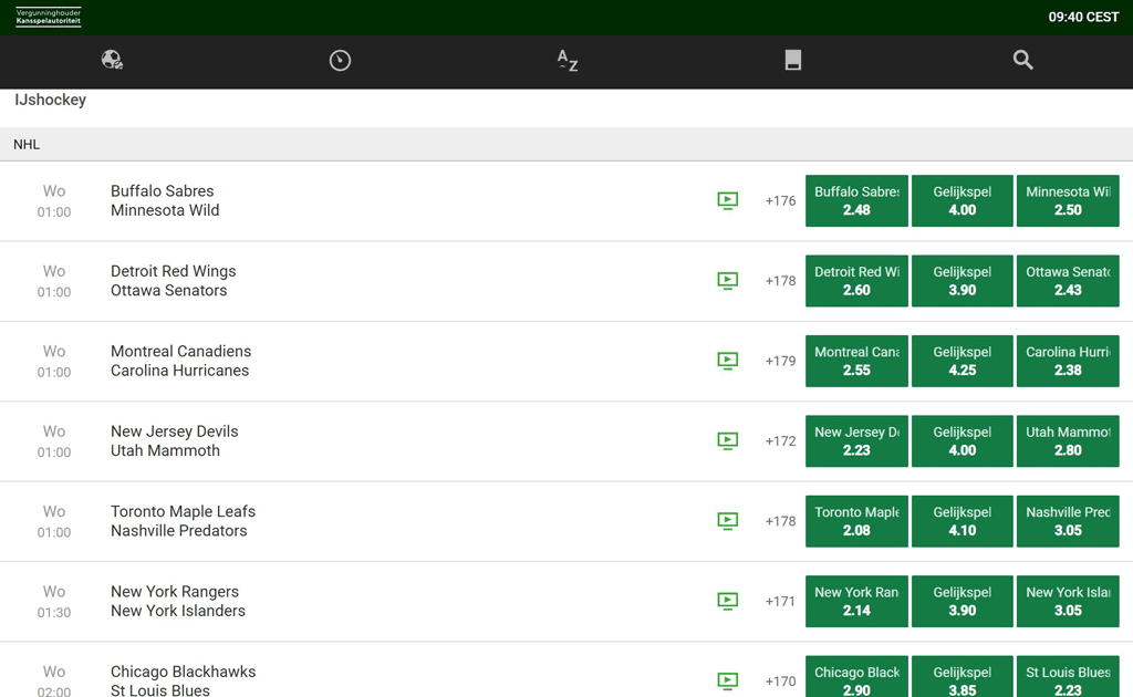 Waarom de live lijst bij Unibet belangrijk is