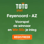 Feyenoord – AZ Wedden bij TOTO: 50x je inzet voor nieuwe spelers