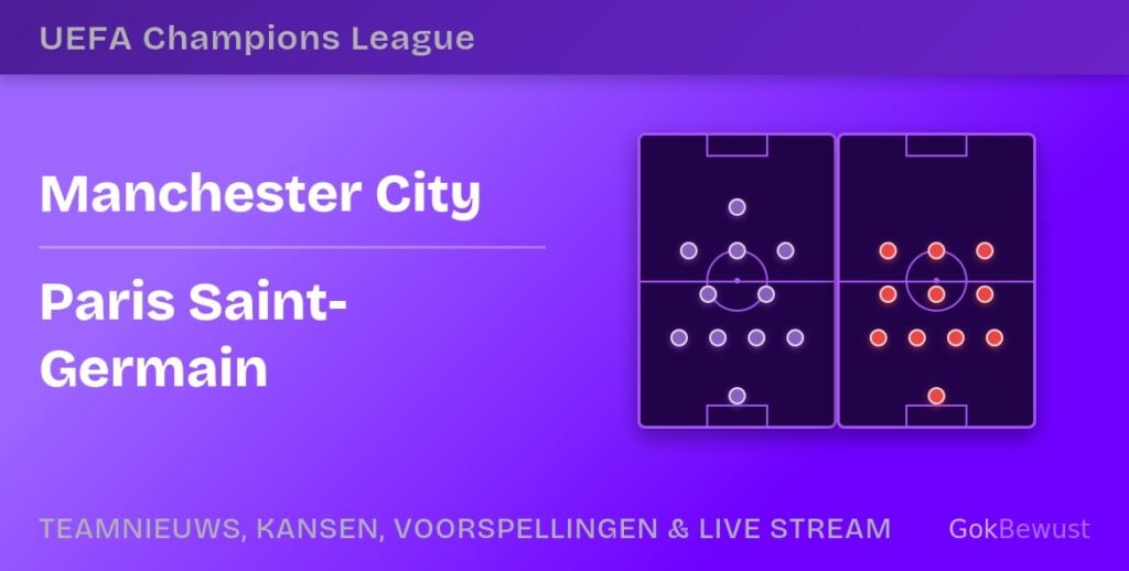 manchester city psg opstellingen