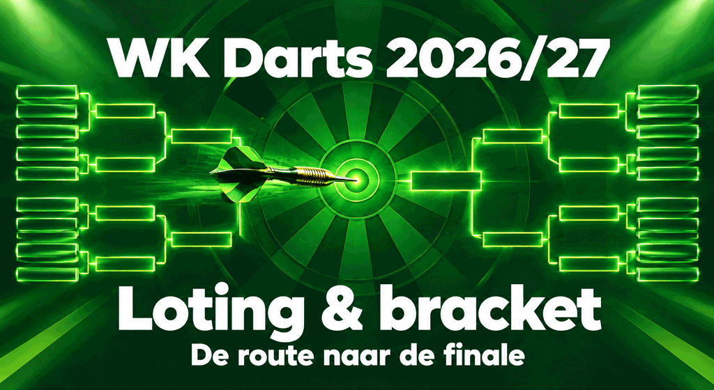 WK Darts loting & bracket: wedstrijden, reekshoofden en de weg naar de finale