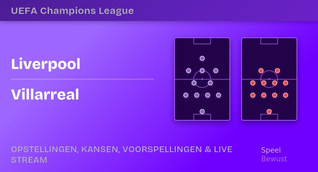 Liverpool Villarreal statistieken opstellingen