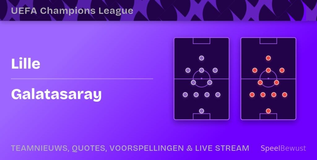 Lille Galatasaray opstellingen statistieken