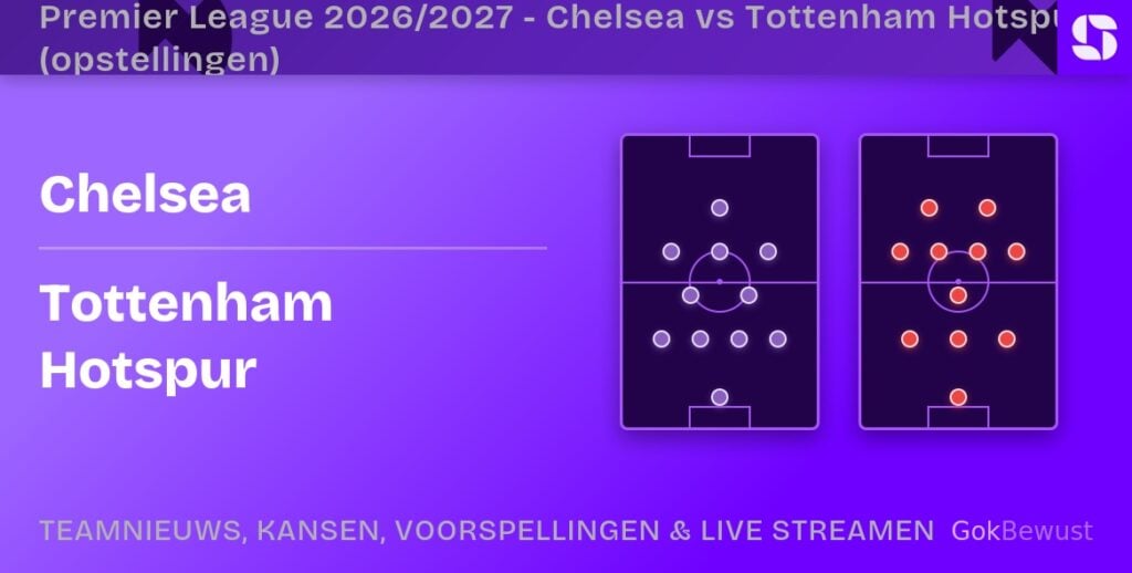 Chelsea tottenham hotspur opstellingens statistieken