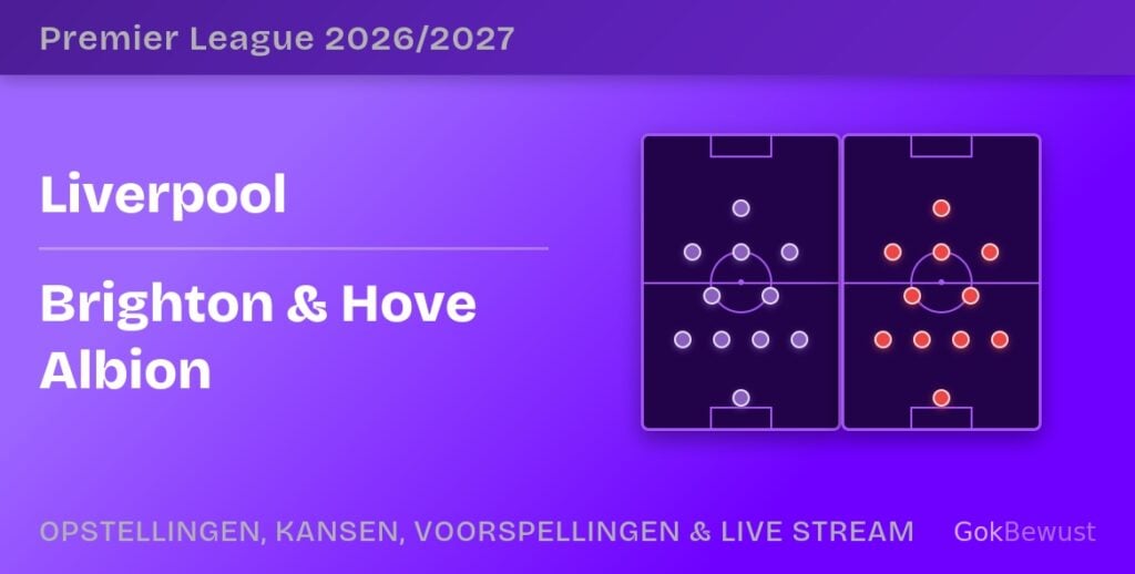 liverpool brighton hove albion opstellingen statistieken