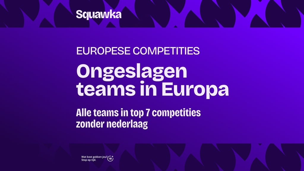 ongeslagen teams 7 grootste europese competities en odds