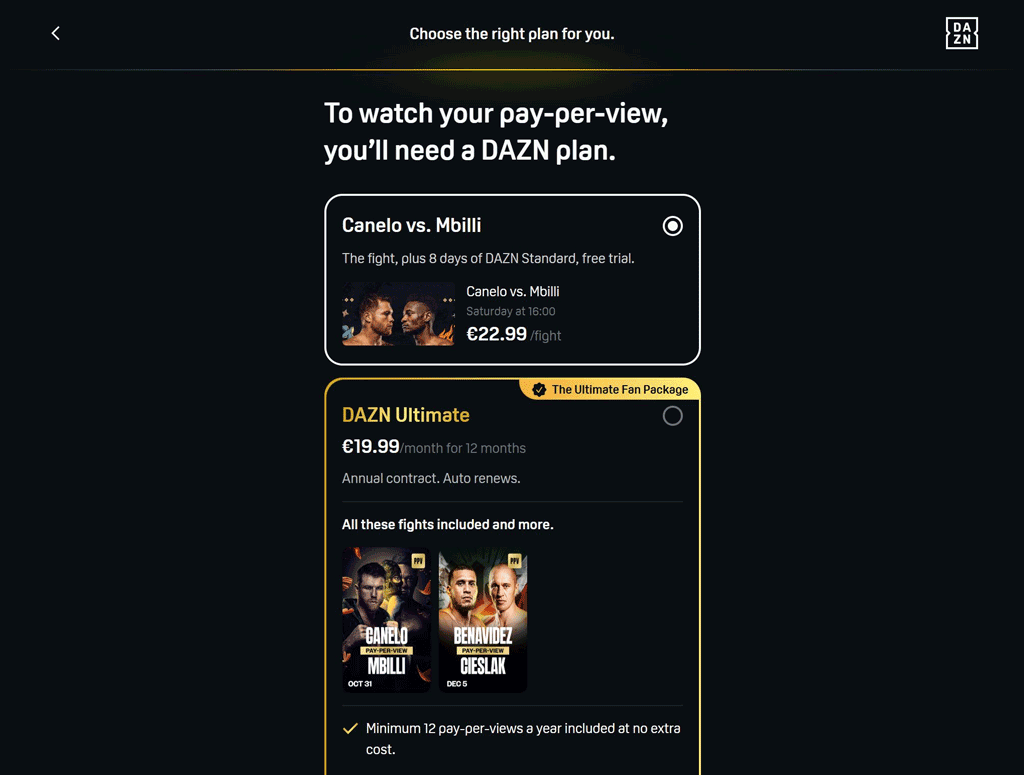 Canelo vs Mbilli live stream via DAZN Pay Per View