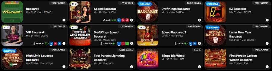 Payout Casino Baccarat