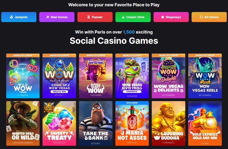 WOW Vegas Sweepstakes Casino
