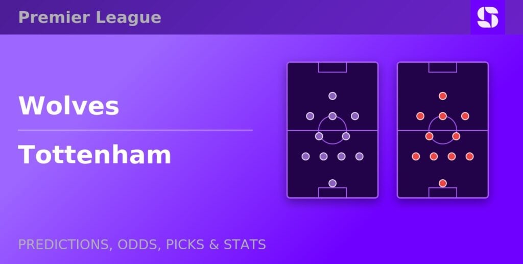 Wolves vs Tottenham Premier League prediction preview banner