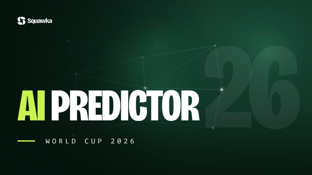 Squawka AI Predictor: World Cup 2026 score predictions, branded launch banner