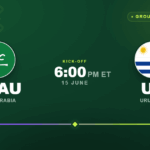 Saudi Arabia vs Uruguay live