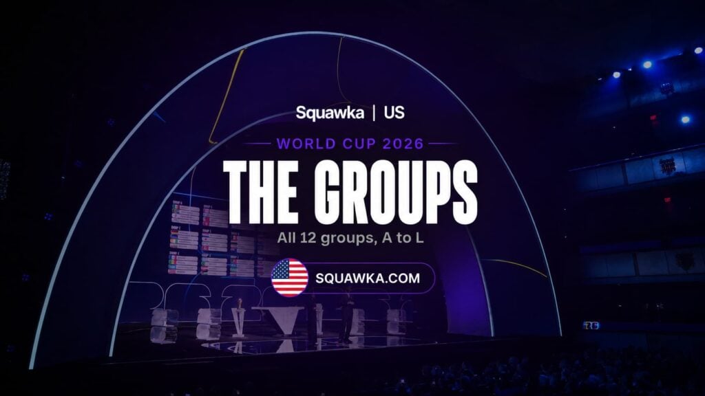 The World Cup 2026 group stage draw showing all 12 groups