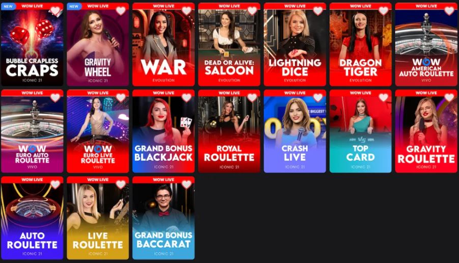 WOW Vegas Casino Games
