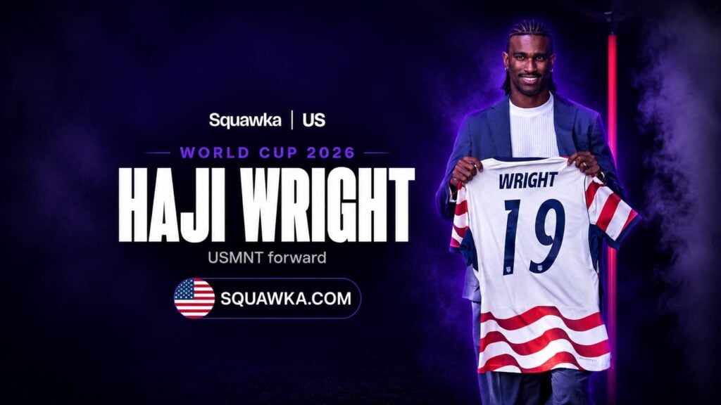 Haji Wright with his USMNT jersey ahead of the World Cup 2026