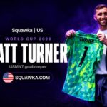 Matt Turner with his USMNT goalkeeper jersey ahead of the World Cup 2026