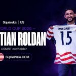 Cristian Roldan with his USMNT jersey ahead of the World Cup 2026