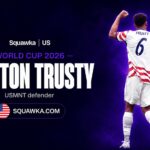 Auston Trusty celebrating in a USMNT shirt ahead of World Cup 2026