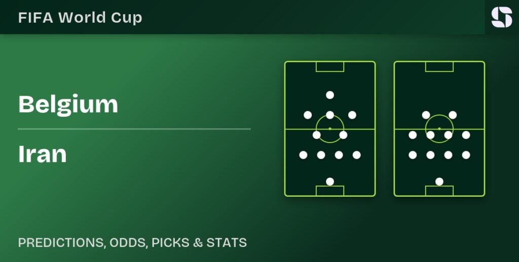Belgium vs Iran World Cup 2026 formation banner