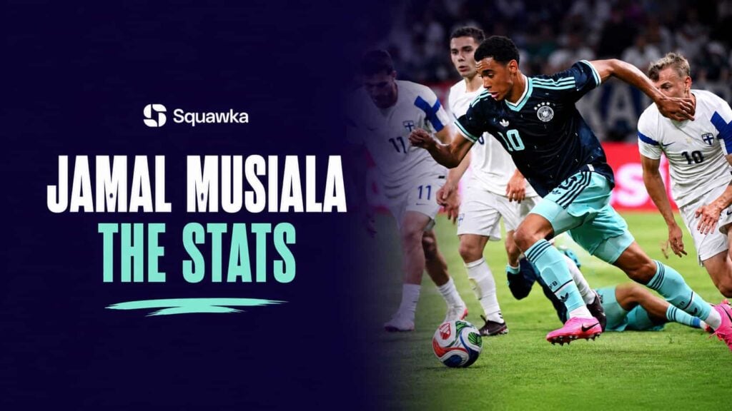 Jamal Musiala on the ball for Germany