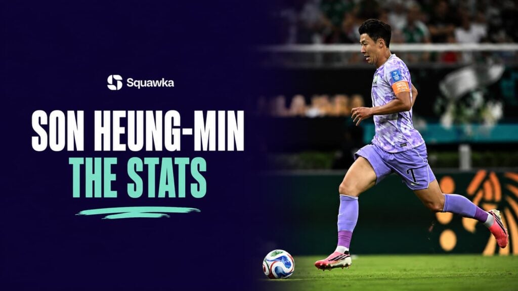 Son Heung-min on the ball for South Korea
