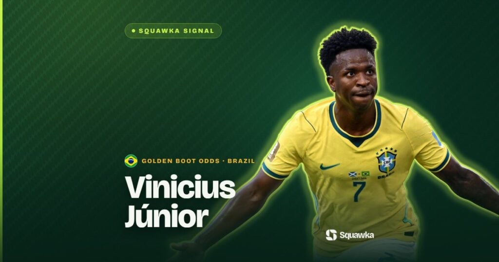Vinicius Junior Golden boot odds World Cup 2026