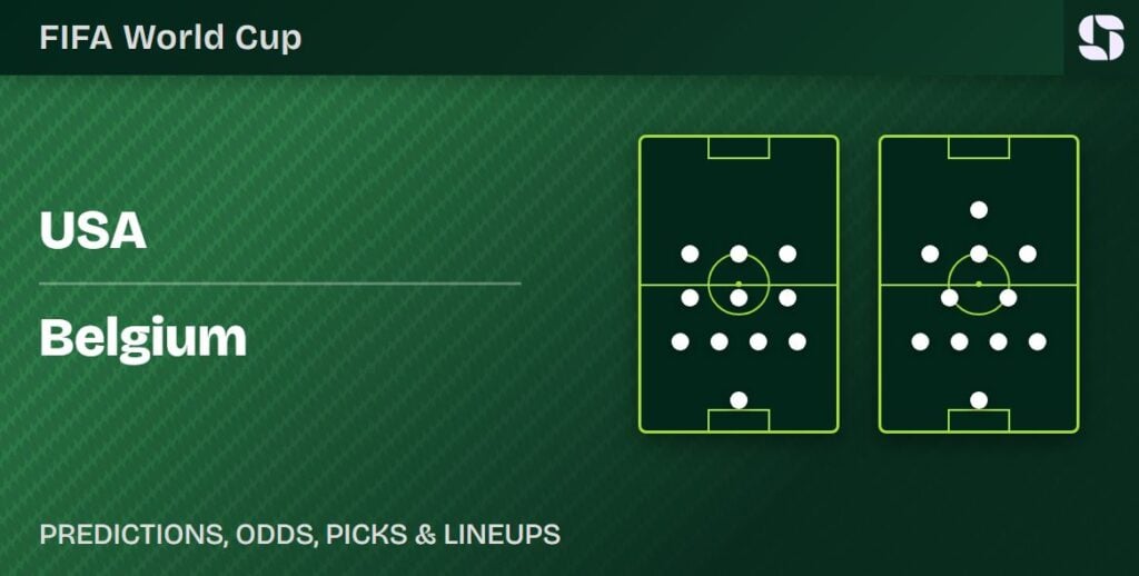USA vs Belgium World Cup 2026 round of 16 predicted lineups