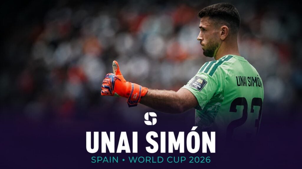 Unai Simón of Spain in his goalkeeper kit during the World Cup 2026.