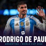 Rodrigo De Paul of Argentina in action during the World Cup 2026.