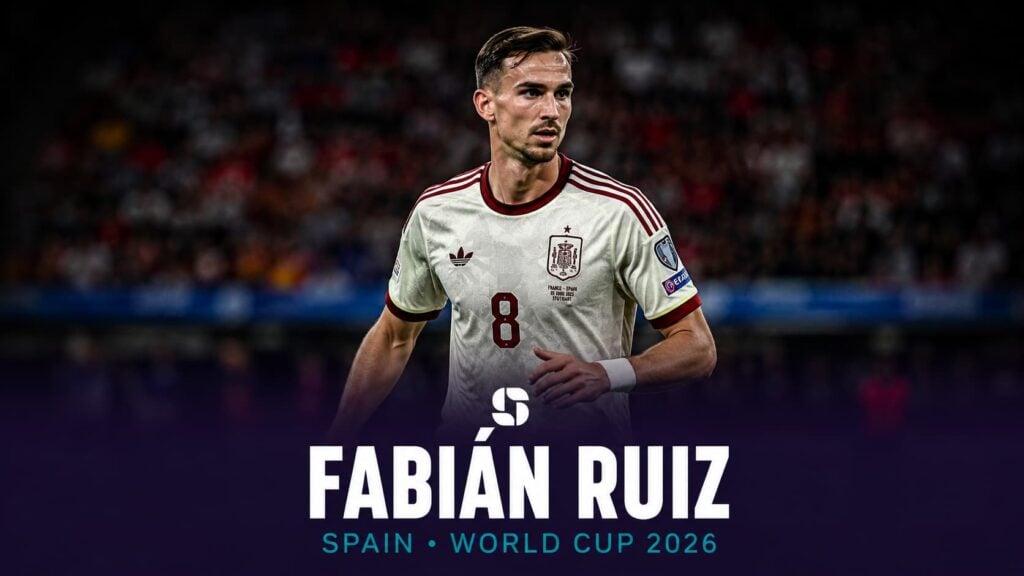 Fabián Ruiz of Spain in action during the World Cup 2026.