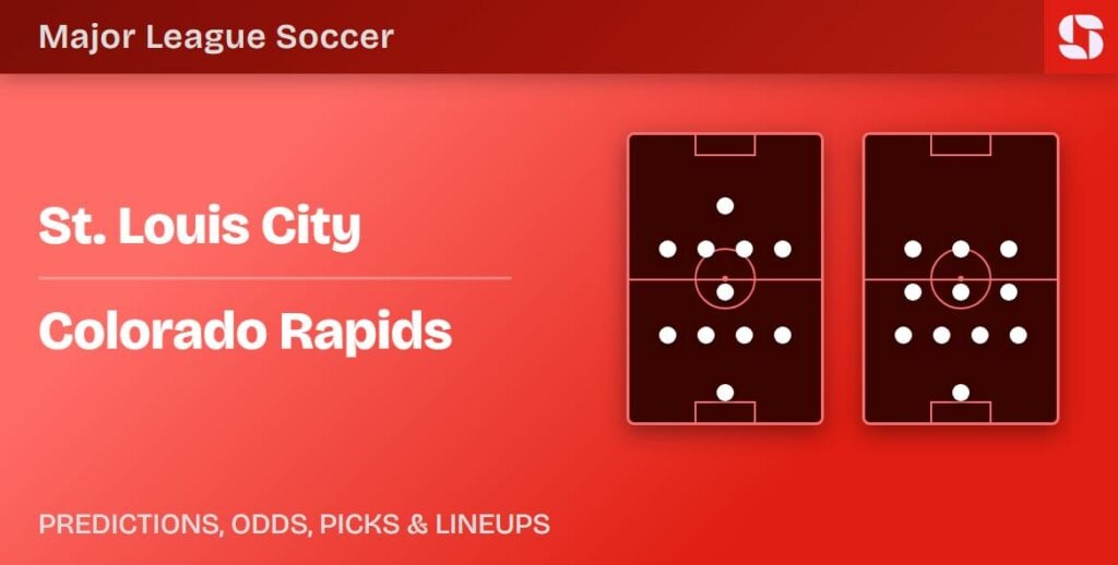 St. Louis City SC vs Colorado Rapids prediction: MLS predicted lineups and match preview banner.
