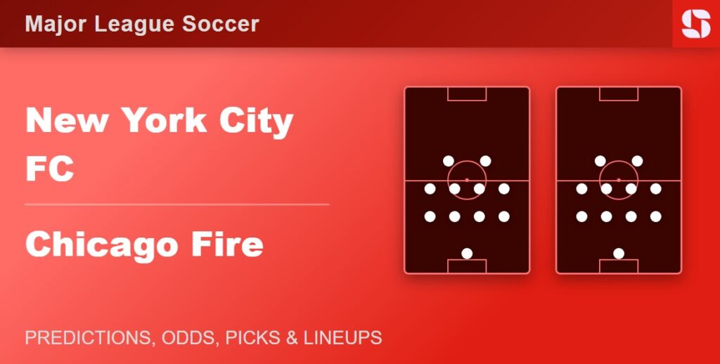 New York City FC vs Chicago Fire prediction, odds and predicted lineups banner for the MLS clash at Yankee Stadium