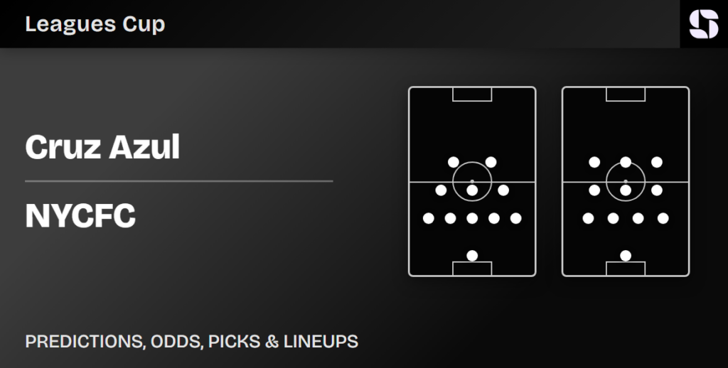 Cruz Azul vs NYCFC predicted lineups Leagues Cup