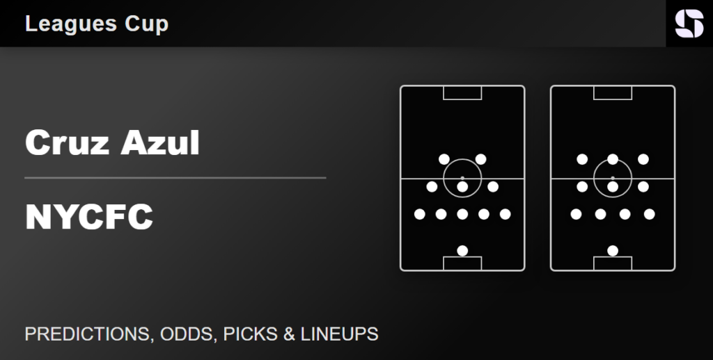 Cruz Azul vs NYCFC predicted lineups Leagues Cup