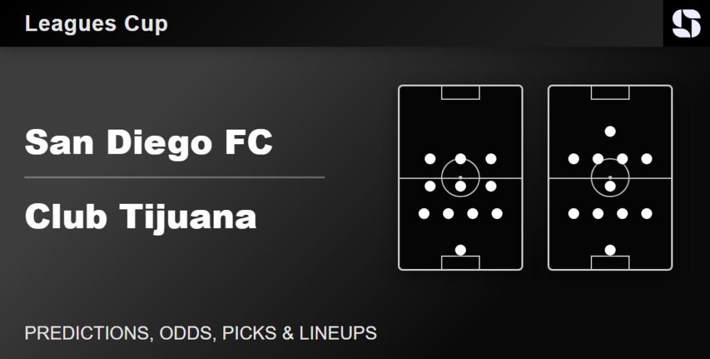 San Diego FC vs Club Tijuana predicted lineups Leagues Cup