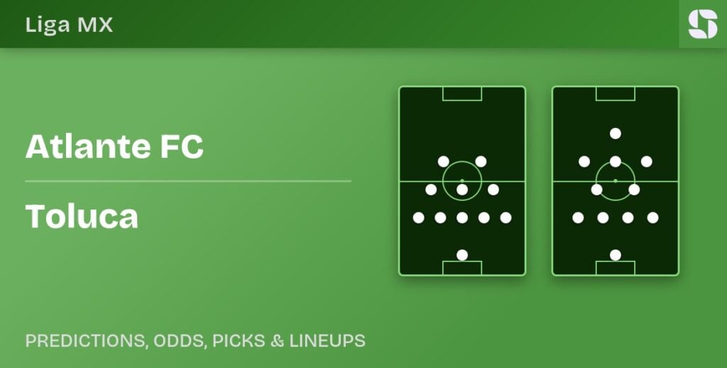 Atlante FC vs Toluca predicted formations
