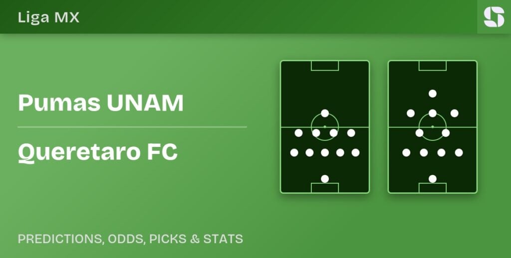 Pumas UNAM vs Queretaro FC predicted formations