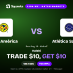 Club América vs Atlético San Luis: Kalshi Promo Code & $10 Bonus